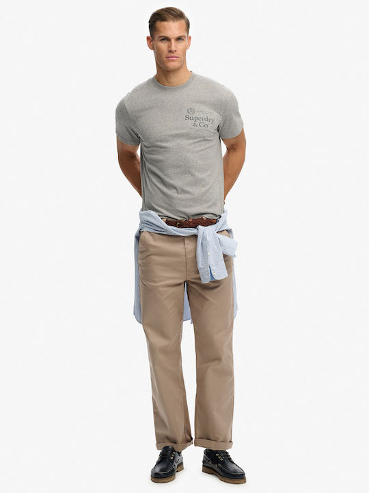 Herrenblusen Kurzarm T-Shirt Grau