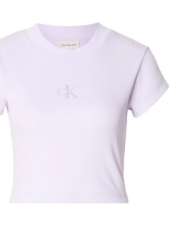 Γυναικείο Crop T-shirt Μωβ