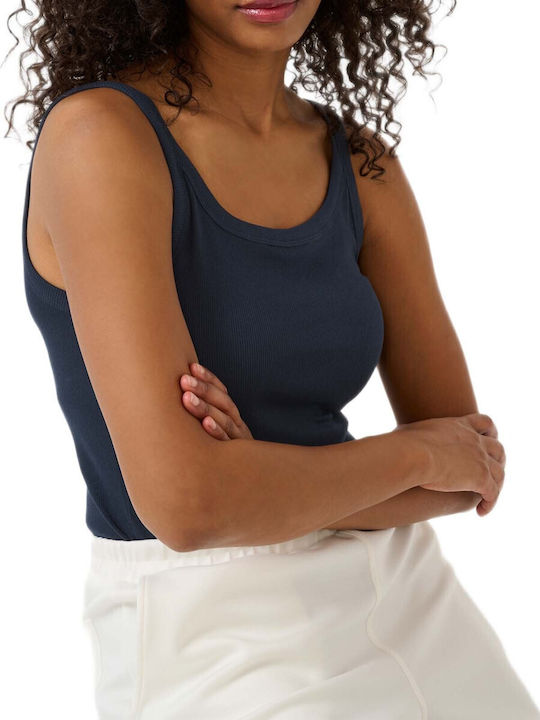 Damen Bluse mit Spaghetti-Träger Blau