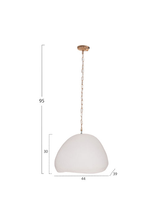 HomeMarkt White Hanging Ceiling Light with E27 Socket 44.5x38.5x29cm
