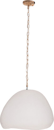 HomeMarkt White Hanging Ceiling Light with E27 Socket 44.5x38.5x29cm