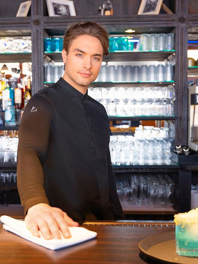 Karlowsky Chef Jacket Male Black with Long Sleeve
