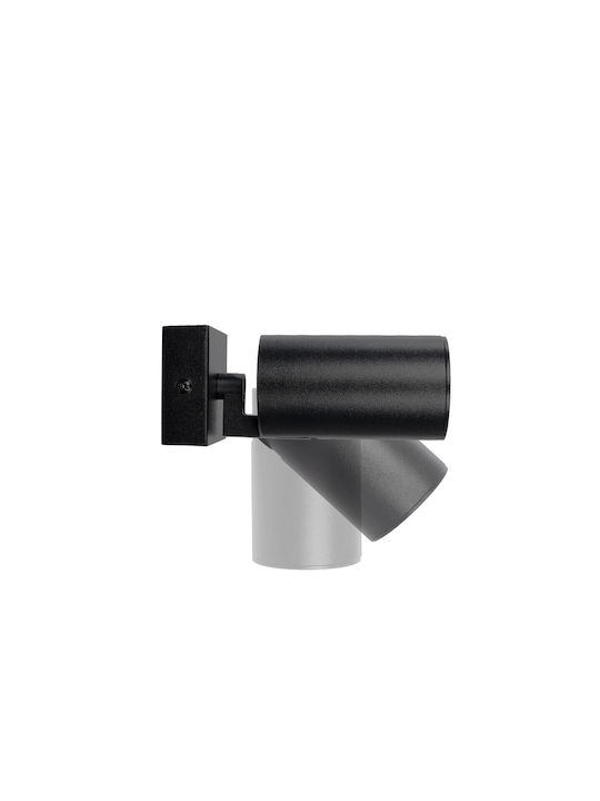 kelvo Single Spot with GU10 Lamp Adapter in Black Colour