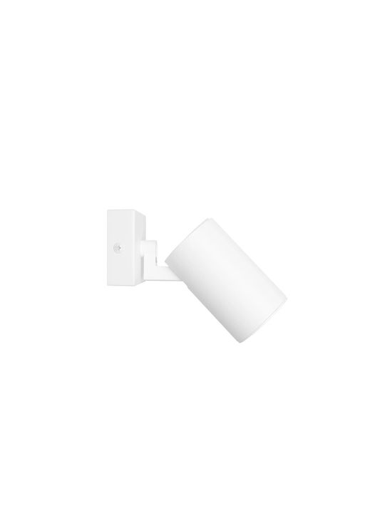 kelvo Single Spot with GU10 Lamp Adapter in White Colour