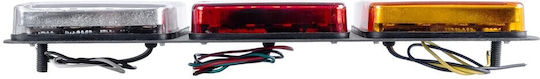 Globostar Tail Light 999-0260 Rear Vehicle LED Light 9W 360lm 180° DC 24V Waterproof IP66 Orange & Red & Cool White 6000K M33 x W2.4 x H14cm Pack of 2 Pieces 1 Year Warranty 999-0260