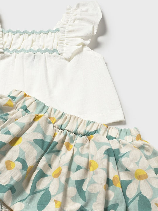 Kids Set with Skirt Summer 2pcs Mint