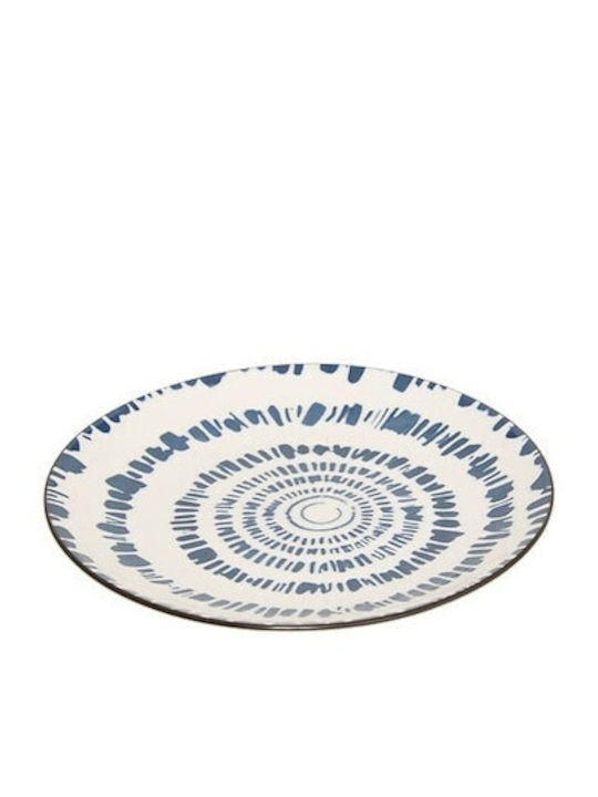 Atmosphera Shallow Serving Plate Made of Blue Porcelain 19cm