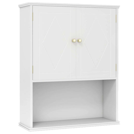 Costway Bathroom Laundry Cabinet 75x21x60cm White