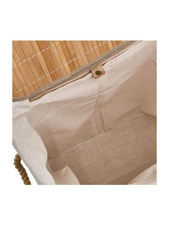 Atmosphera Καλάθι Απλύτων Bamboo 60lt με Καπάκι 52x32x63cm Μπεζ
