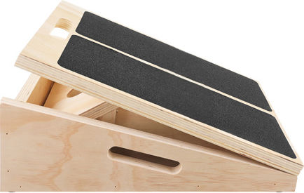 Platformă de Antrenament pentru Stretching Zola Reglaj pe 5 Niveluri 15-35° Antiderapantă Suportă 150 Kg Plan de Antrenament Mânere de Transport Lemn 39 X 30 X 14.5-30 Cm