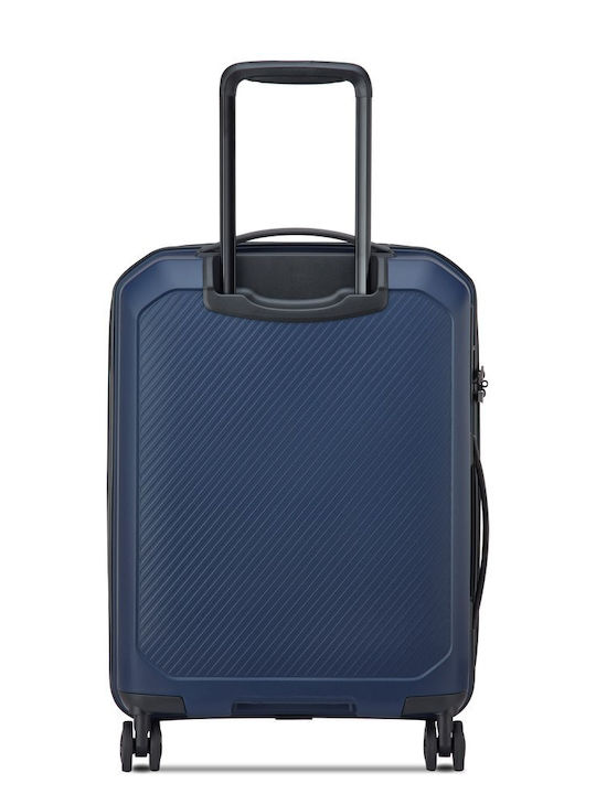 Delsey Anvers Cabin Hard Suitcase Navy With 4 Wheels Height 55cm