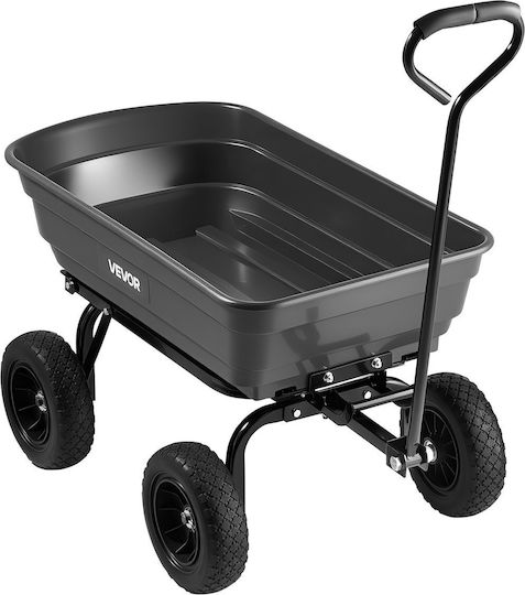 Dump Garden Cart Plastic with Maximum Load Capacity 272kg