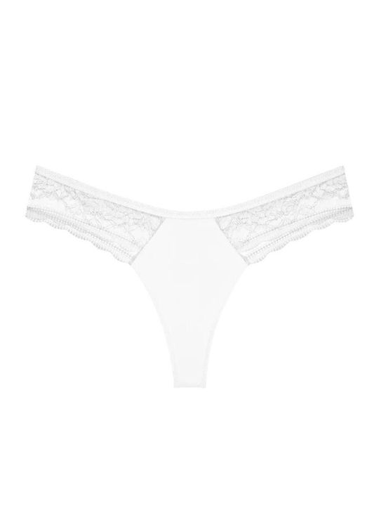 String Women's String with Lace White