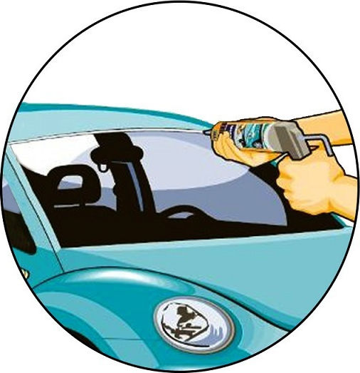 TKK Windschutzscheiben-Kleber Polyurethan Schwarz 290ml