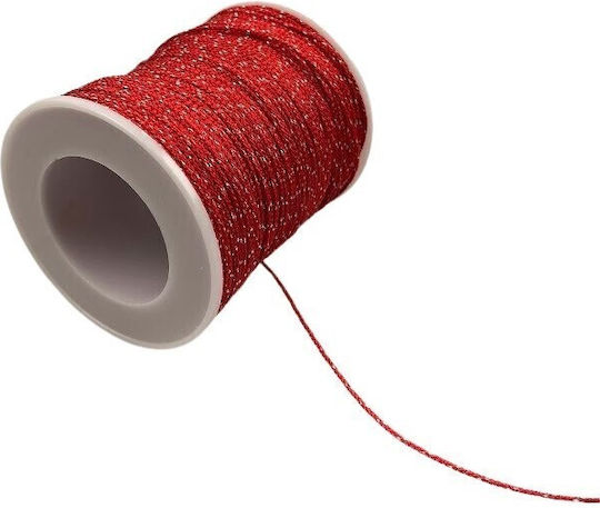 Red Silver Bracelet String Roll