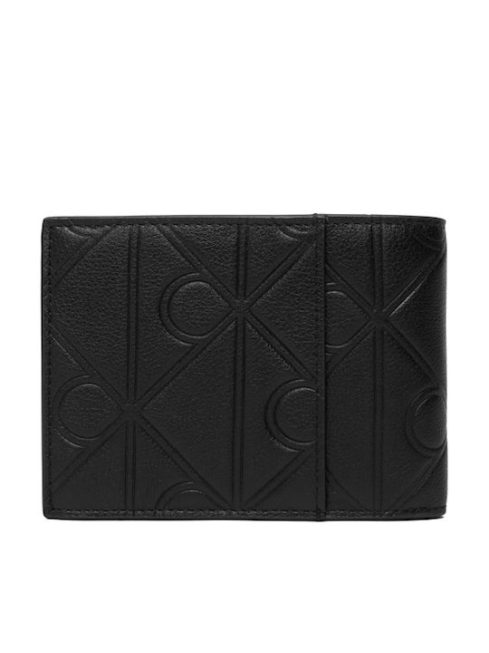 Calvin Klein Trifold Δερμάτινο Ανδρικό Πορτοφόλι Μαύρο