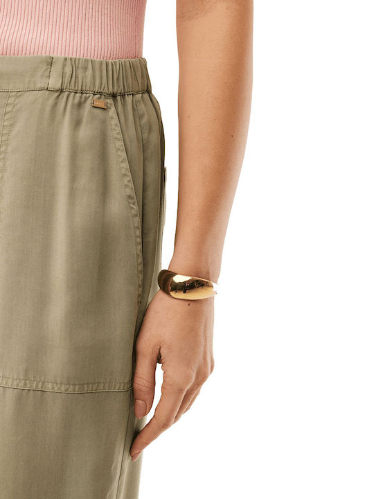 Women's Fabric Trousers Green