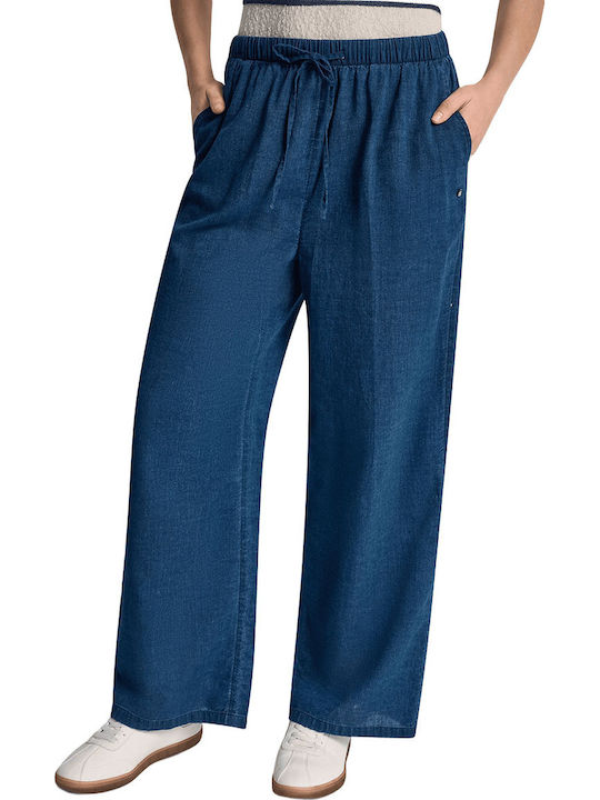 Women's Fabric Trousers Indigo