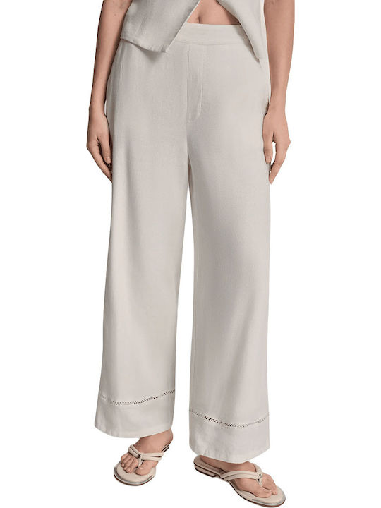 Women's Fabric Trousers Ivory