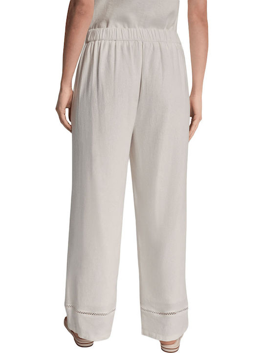 Women's Fabric Trousers Ivory
