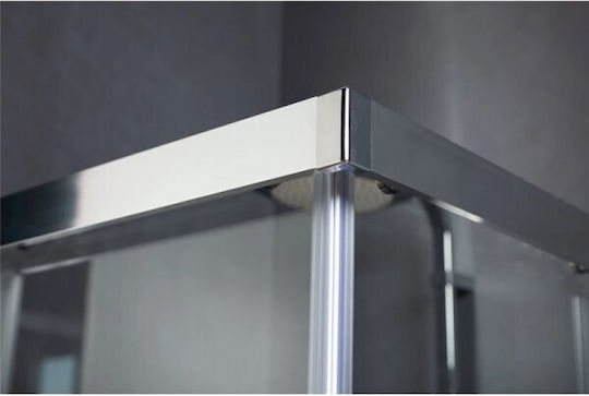 Tema Καμπίνα Ντουζιέρας με Συρόμενη Πόρτα 120x80x185cm Clear Glass Chrome Tema Καμπίνα Ντουζιέρας με Συρόμενη Πόρτα 120x80x185cm Clear Glass Chrome