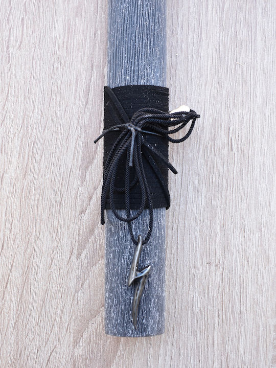 Lumanare De Paste Rotundă Parfumată Și Handmade Gri