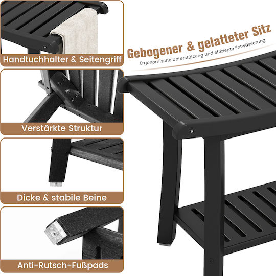 Costway Κάθισμα Μπάνιου 60.5x34x48cm BA7859BK