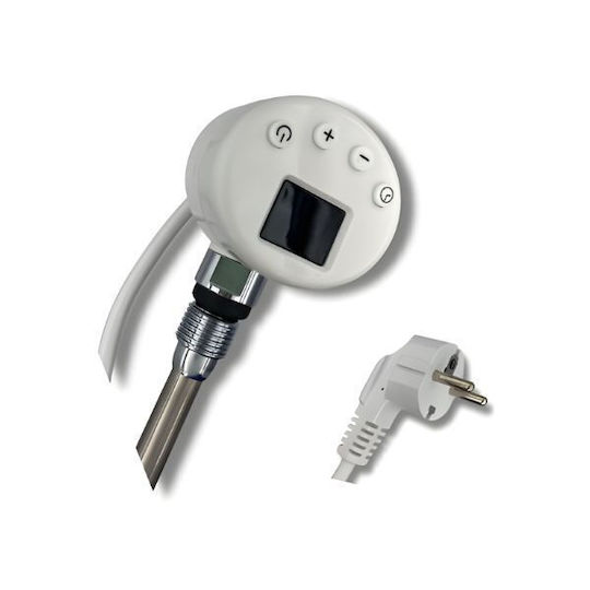Heating Element for Towel Radiator External Digital Thermostat 900w White Nvr
