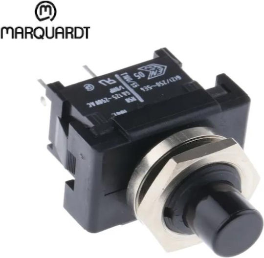 Rocker Pushbutton Switch 1 X On-off Single Pole Spst 2 Pin 6a/250vac 23.9x16.6x23mm Marquardt 1841.1101 Quick Connect Terminal 4.8 X 0.8
