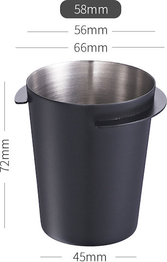 4bars A801 Pahar Dozator Pentru Cafea Măcinată 58mm Negru