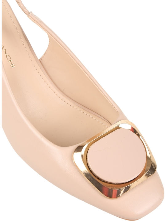 Heels with Medium Heel Beige