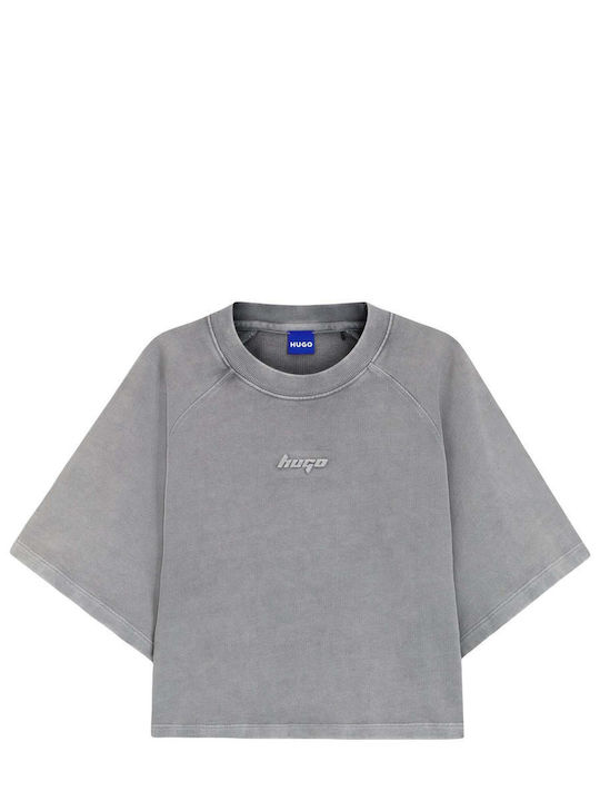 Damen T-shirt Gewaschene Schwarze
