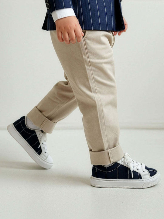 Designer's Cat Christening Leather Blue Sneakers 100000AG1000446