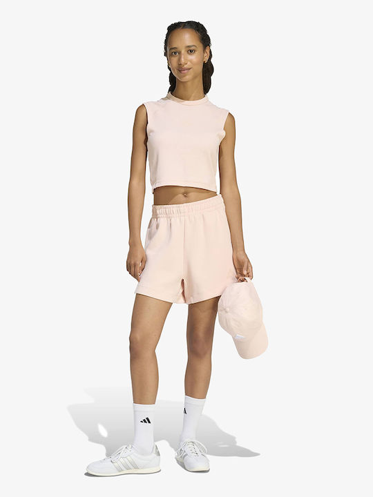 Damen Hohe Taille Shorts Rosa