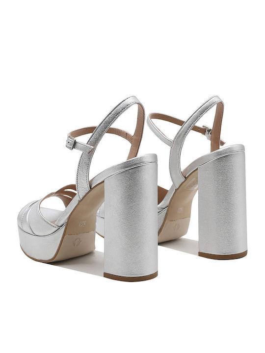 Damen Sandalen Silber