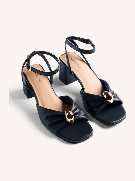 Gioseppo Leather Black Sandals