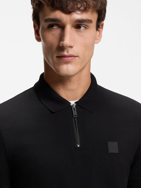 Polo Short Sleeve Black Blouse