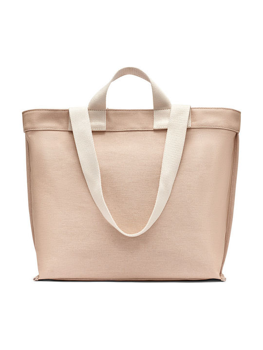 Stoff Damen Schulter Tasche Beige