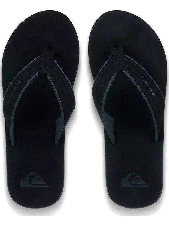 Carver Nubuck Men's Anatomic Black Flip Flops