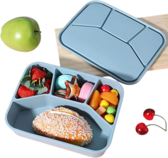 Queen Mother Kids Food Container from Silicone 1 Litre Blue