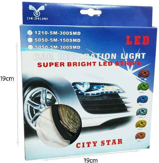 Car LED Strip 5m 300SMD 1210 White Light