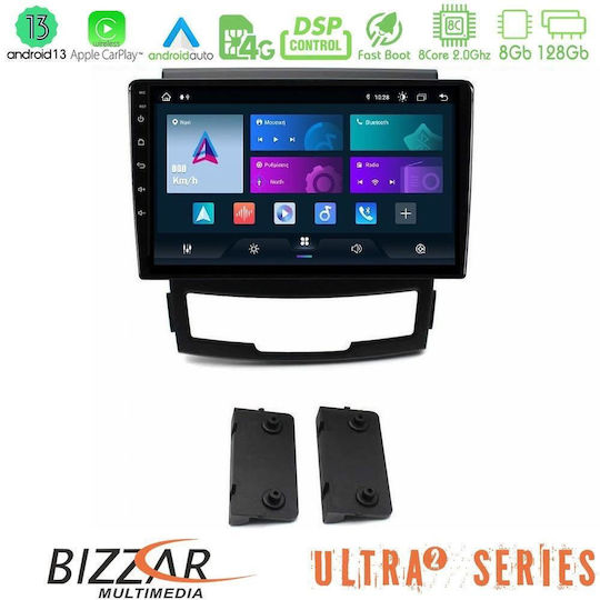 Bizzar Ηχοσύστημα Αυτοκινήτου για Ssangyong Korando 2010-2014 (Bluetooth/USB/WiFi/GPS/Apple-Carplay/Android-Auto) με Οθόνη Αφής 9"