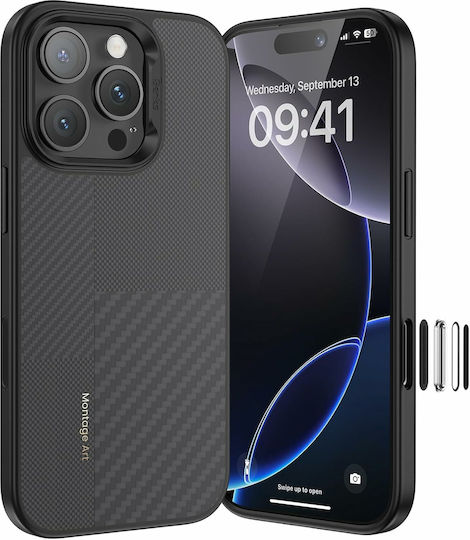 Задна корица Aramid Fiber Черен (iPhone 16 Pro)