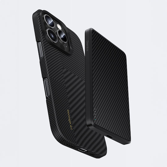 Benks Back Cover Aramid Fiber / Plastic 0.3mm Negru (iPhone 16 Pro Max)