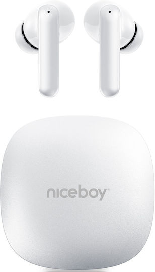 Niceboy Pins 4 Pro ANC In-ear Bluetooth Handsfree Earphones with Sweat Resistance and Charging Case White