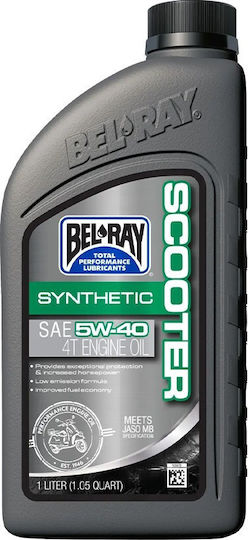 Bel-Ray Scooter Synthetic Motorcycle Oil for Four-Stroke Engines 5W-40 1lt