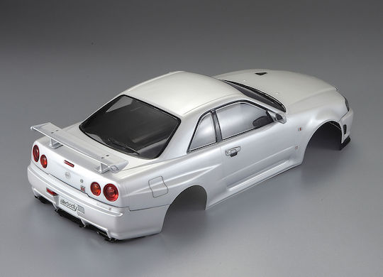 Killerbody Nissan Skyline R34 Finished Bodyshell Pearl White Printed 195mm Rtu Killer Body