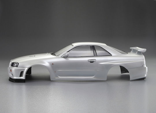 Killerbody Nissan Skyline R34 Finished Bodyshell Pearl White Printed 195mm Rtu Killer Body