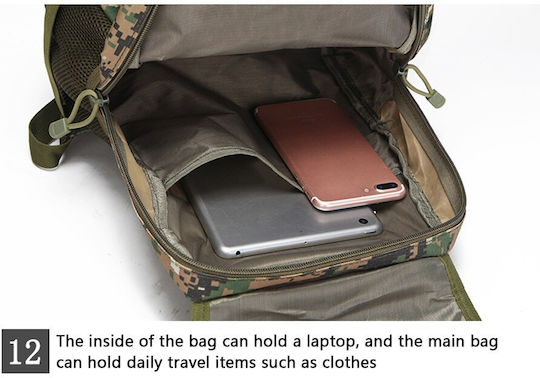 Στρατιωτικό Σακίδιο Πλάτης από Cordura Multicam 20lt