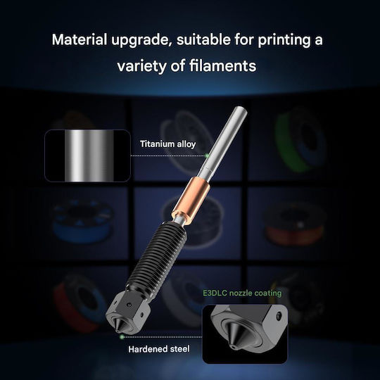 Creality E3d Obsidian Duză 0.4 Mm Creality K1/k1 Max K1c K1 Se/ender-3 V3 Imprimantă 3D – Debit Mare Multi-canal Ușor De Instalatat Dezasamblat